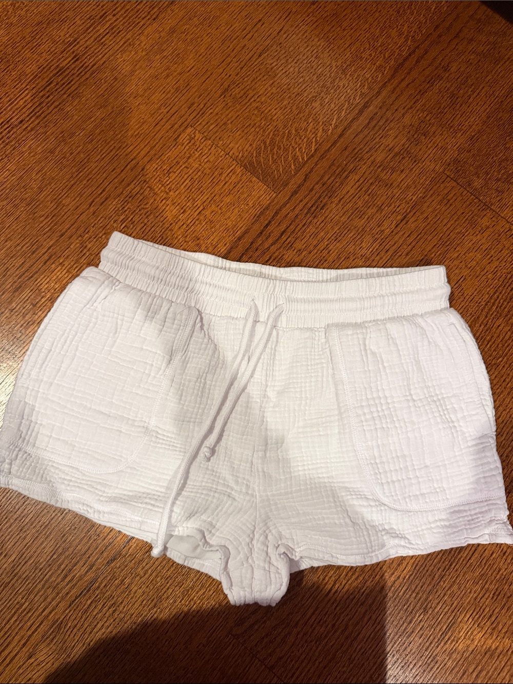 Z supply white gauze shorts